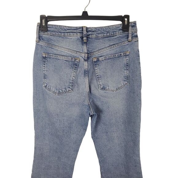 We The Free Jeans 30 Womens Button Fly Straight Leg Raw Hem High Rise - Picture 6 of 9